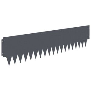 vidaXL Bordure de Pelouse 30 pc 103 x 25 cm Acier Anthracite