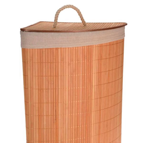 Bathroom Solutions Panier &agrave; linge d'angle Bambou