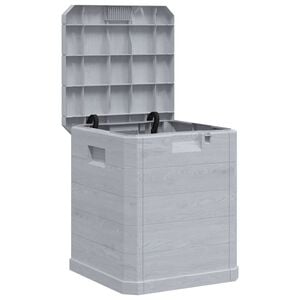 vidaXL Bo&icirc;te de rangement de jardin 90 L Gris clair