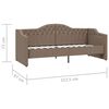 vidaXL Lit avec &eacute;clairage USB Taupe Tissu 90x200 cm