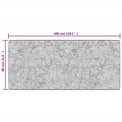 vidaXL Tapis lavable antidérapant 80x300 cm Gris