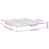 vidaXL Cadre de lit sans matelas blanc 160x200 cm bois d'ing&eacute;nierie