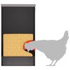 vidaXL Mangeoire pour poules 2 pcs Noir 60,5 x 29 x 51 cm