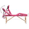 vidaXL Table de massage pliable 4 zones Bois Rose
