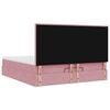vidaXL Cadre de lit ottoman avec matelas rose 160x200 cm velours