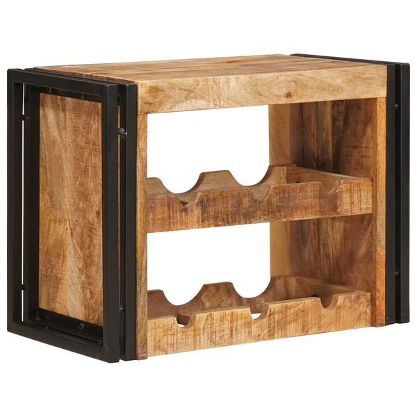 vidaXL &Eacute;tag&egrave;re &agrave; vin 100 x 45 x 33 cm Bois de mangue brut solide
