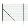 vidaXL Cl&ocirc;ture en treillis m&eacute;tallique et piquet d'ancrage vert 2,2x10m