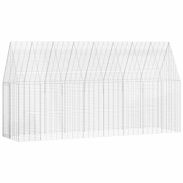 vidaXL Cage pour lapins Argent&eacute; 400 x 100 x 210 cm Acier galvanis&eacute;