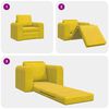 vidaXL Canap&eacute;-Lit Jaune 98 x 71 x 83 cm Velours