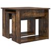 vidaXL Ensemble de tables basses 2 pcs Ch&ecirc;ne fum&eacute; Bois d'ing&eacute;nierie