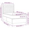 vidaXL Sommier &agrave; lattes de lit avec matelas Noir 90x200 cm Tissu