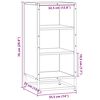 vidaXL Buffet ch&ecirc;ne sonoma 35,5x35x76 cm bois d'ing&eacute;nierie et m&eacute;tal