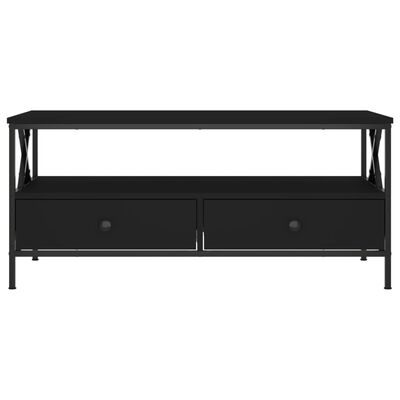 vidaXL Table basse noir 100x51x45 cm bois d'ingénierie
