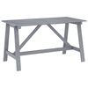 vidaXL Table &agrave; d&icirc;ner de jardin Gris 140x70x73,5cm Bois d'acacia massif