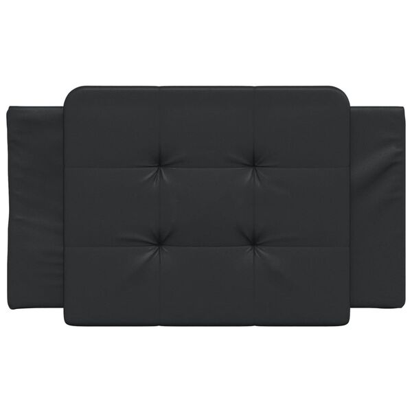 vidaXL Coussin de t&ecirc;te de lit Zadar noir 90 cm similicuir