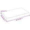 vidaXL Dessus de table bois massif trait&eacute; bordure assortie