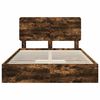vidaXL Lit de Rangement Ch&ecirc;ne fum&eacute; 160 x 200 cm Bois d'ing&eacute;nierie