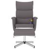 vidaXL Fauteuil inclinable de massage avec repose-pied gris similicuir