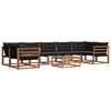 vidaXL Ensemble de canap&eacute;s d'ext&eacute;rieur 8 pcs Naturel et Noir