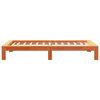 vidaXL Cadre de lit sans matelas cire marron 90x200 cm bois pin massif