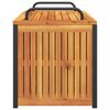 vidaXL Bo&icirc;te &agrave; coussins d'ext&eacute;rieur bois d'acacia solide et acier