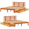 vidaXL Cadre de lit avec tiroirs sans matelas cire marron 140x190 cm