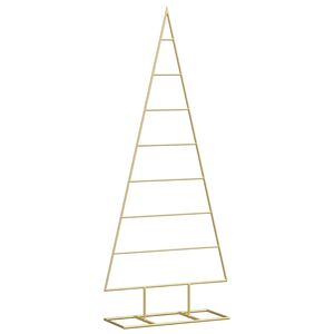 vidaXL Arbre de No&euml;l en m&eacute;tal Dor&eacute; 125 cm Acier peint par poudre