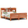 vidaXL Lit biblioth&egrave;que sans matelas cire marron 200x200 cm pin massif