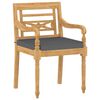 vidaXL Ensemble &agrave; manger de jardin 5 pcs coussins Bois de teck massif