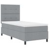vidaXL Lit &agrave; ressorts avec matelas Gris clair 90 x 190 cm tissu