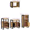 vidaXL Ensemble de mobilier de salle de bain avec &eacute;tag&egrave;re 4 pcs