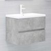 vidaXL Meubles de salle de bain gris b&eacute;ton bois d'ing&eacute;nierie
