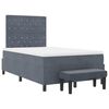 vidaXL Lit &agrave; ressorts avec matelas Gris fonc&eacute; 120 x 200 cm Velours