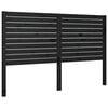 vidaXL T&ecirc;te de lit Noir 156x4x100 cm Bois massif de pin