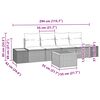 vidaXL Ensemble de canap&eacute; de jardin avec coussin 5 pcs Gris Poly rotin