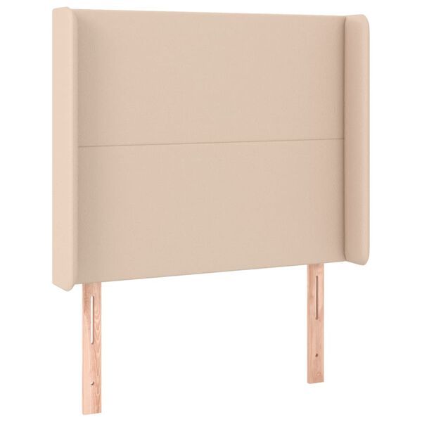 vidaXL T&ecirc;te de lit &agrave; LED Cappuccino 103x16x118/128 cm Similicuir