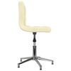 vidaXL Chaise pivotante de salle &agrave; manger Cr&egrave;me Tissu