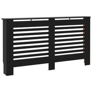 vidaXL Cache-radiateur noir 152x19x81,5 cm MDF