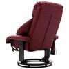 vidaXL Fauteuil de massage TV inclinable rouge bordeaux similicuir
