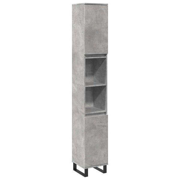 vidaXL Ensemble de meubles de salle de bain 3 pcs gris b&eacute;ton