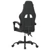 vidaXL Chaise de jeu pivotante Noir et gris Similicuir