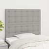 vidaXL T&ecirc;te de lit Gris clair 100x5x118/128 cm Tissu