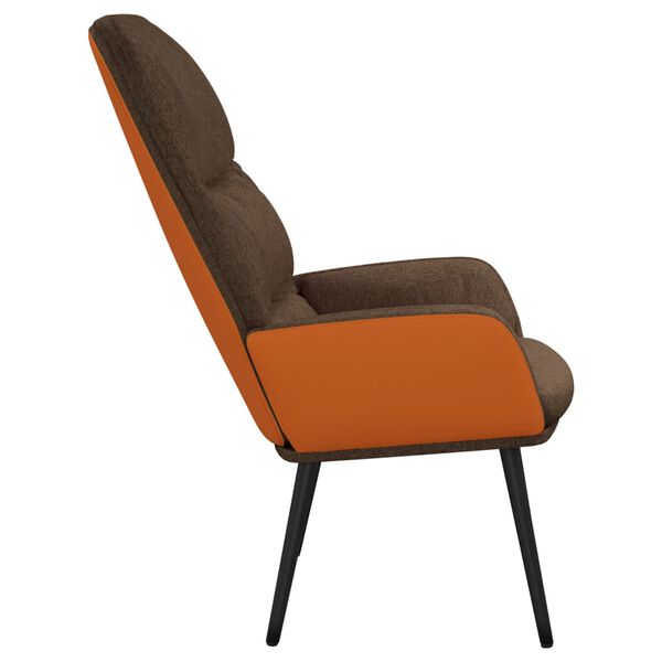 vidaXL Chaise de relaxation Marron Tissu