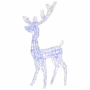 vidaXL Renne de d&eacute;coration de No&euml;l Acrylique 140 LED bleues 128 cm