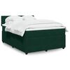 vidaXL Sommier &agrave; lattes de lit et matelas Vert fonc&eacute; 140x190cm Velours