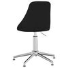 vidaXL Chaise pivotante de salle &agrave; manger Noir Tissu