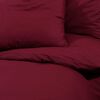 vidaXL Ensemble de housse de couette Bordeaux 155x220 cm Microfibre