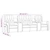 vidaXL Fauteuil inclinable porte-gobelets 4 places noir similicuir