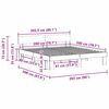 vidaXL Cadre de lit avec t&ecirc;te de lit Brun cire 200 x 200 cm Pin massif