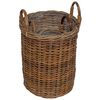 vidaXL Panier de Plante avec stockage 2 pcs Marron Rattan Kubu